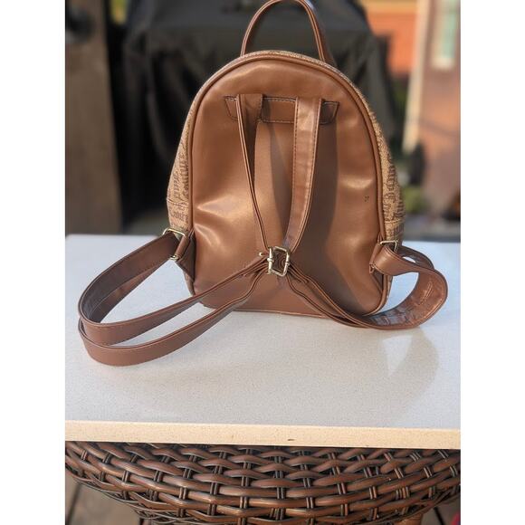 Juicy Couture Y2K Monogram Mini Backpack Purse Heart Detail 2000s Brown Bag main image 6